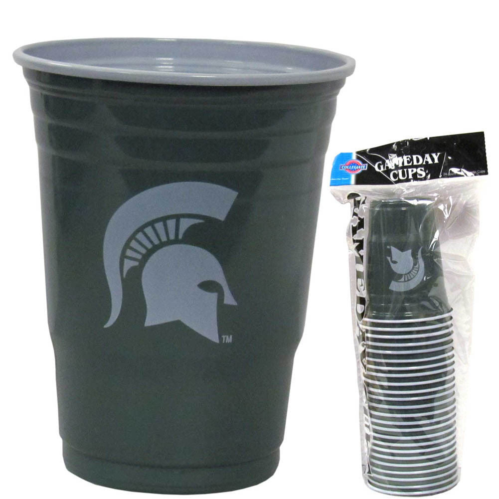 Michigan State Spartans Plastic Gameday Cups 18Oz 18Ct Tailgate Party Supplies
