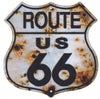 Us Route 66 Bullet Holes 11.5 X 11.5