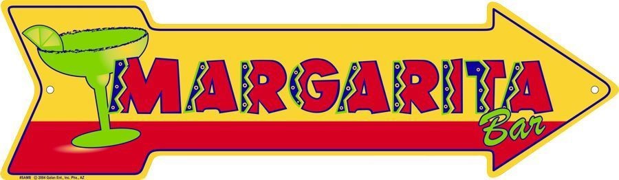 Margarita Bar Metal Arrow Sign