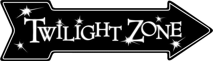 Twilight Zone Arrow Sign  20" X 6" Metal Tin Bar Man Cave Game Room Movie