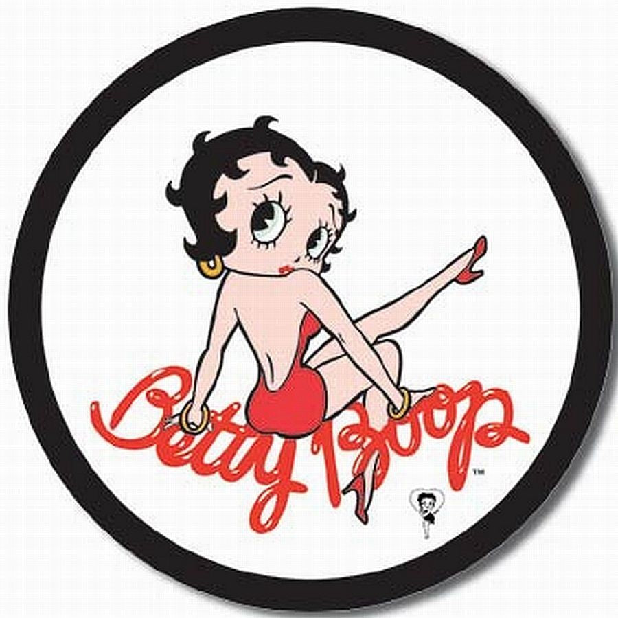 Betty Boop 12" Round Metal Sign Man Cave Sports Room Game Room Sign Woman Cave