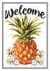 WELCOME PINEAPPLE EMBOSSED METAL SIGN 10X14