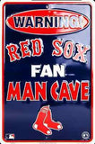 Boston Red Sox Sign Warning Red Sox Fan Man Cave Metal Parking Sign 8
