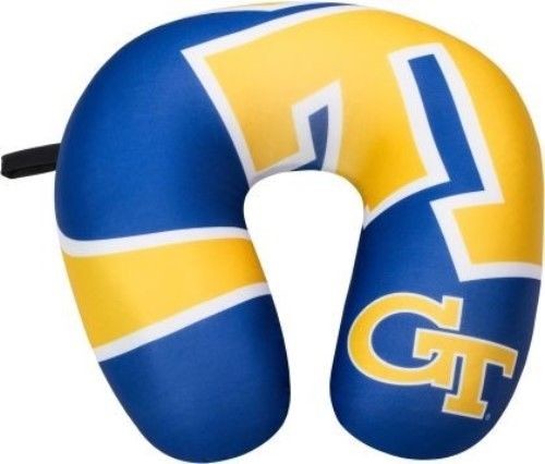 Georgia Tech Yellow Jackets Travel Neck Pillow 12" X 13" Super Soft Fleece Wreck