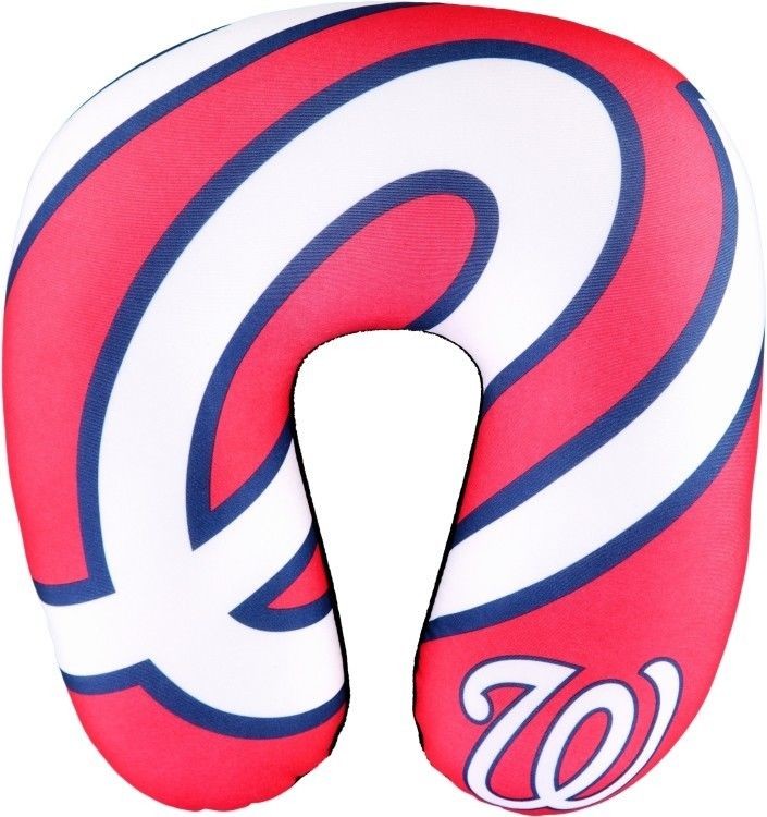 Washington Nationals Travel Neck Pillow 12" X 13" Super Soft Fleece Mlb Fan