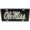 OLE MISS REBELS LICENSE PLATE ELITE BLACK SILVER