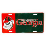 Georgia Bulldogs Car Truck Tag License Plate Red Black Bulldog Cap University
