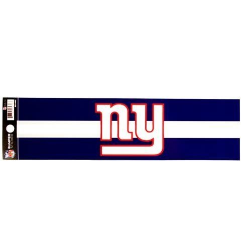 NEW YORK GIANTS BUMPER STICKER 11" X 3" NY NFL FOOTBALL DECAL CAR TRUCK SIGN