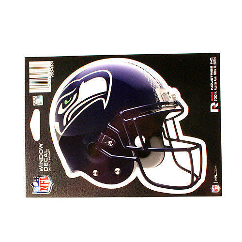SEATTLE SEAHAWKS HELMET WINDOW DECAL 5.25" X 6.25" NFL STICKER CAR TRUCK DIE-CUT