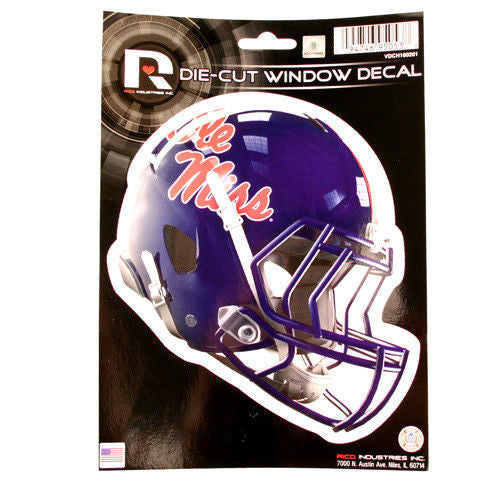 Ole Miss Rebels Helmet Window Decal Sticker Die Cut