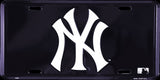 New York Yankees Car Truck Tag License Plate Black With White Ny Logo