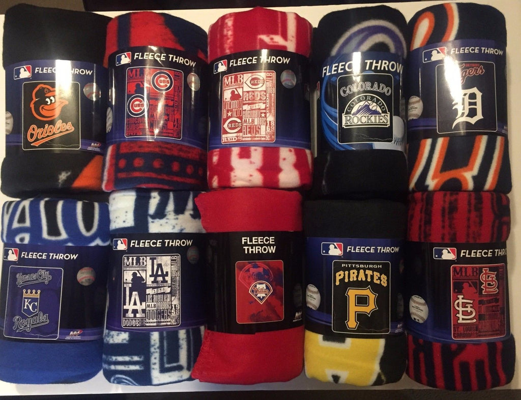 MLB Soft Fleece Throw 50"X 60" Stadium Blanket New Baseball - Pick Your Team