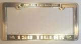 Lsu Tigers License Plate Tag Frame Silver & Black