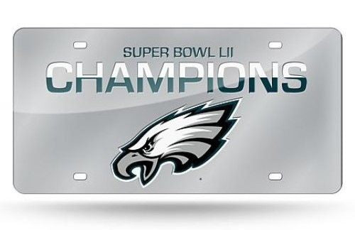 Philadelphia Eagles Super Bowl Champions Laser Cut Mirror License Plate