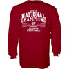 Alabama National Champions 2017 Long Sleeve Ncaa Double Sided T-Shirt Football