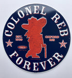 Ole Miss Rebels Large Round Metal Sign Colonel Reb Forever