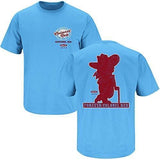 Ole Miss Rebels Colonel Reb Forever Carolina Blue Oxford T-Shirt Ncaa Smack