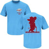 Ole Miss Rebels Colonel Reb Forever Carolina Blue Oxford T-Shirt Ncaa Smack