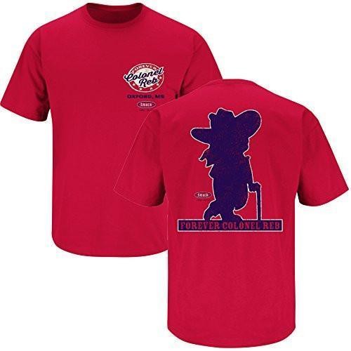 Ole Miss Rebels Colonel Reb Forever Red Oxford Ms T-Shirt Ncaa Smack
