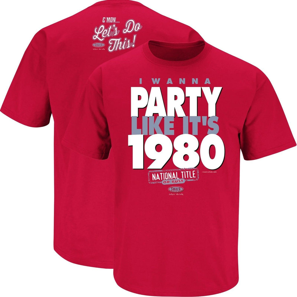 Georgia Bulldogs I Wanna Party Like Its 1980 T-Shirt Ncaa National Title Smack
