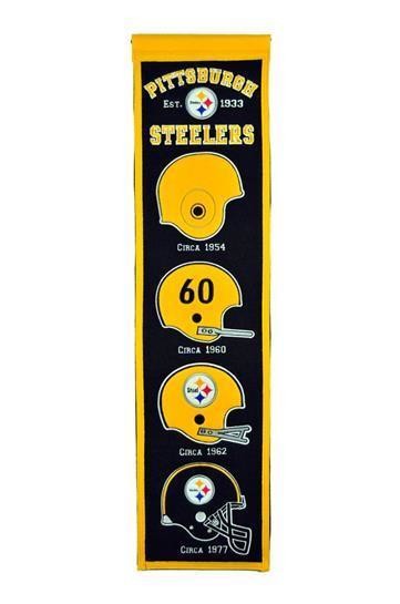 Pittsburgh Steelers Heritage Banner Nfl Man Cave Game Room Office