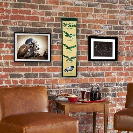 Philadelphia Eagles Heritage Banner Nfl Man Cave Game Room Office