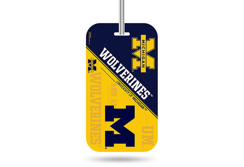 MICHIGAN WOLVERINES ID TRAVEL CRYSTAL VIEW LUGGAGE TEAM TAG