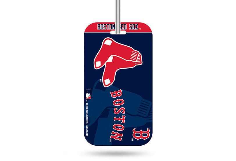 Boston Red Sox Id Travel Crystal View Baseball Luggage Team Tag Bag Mlb
