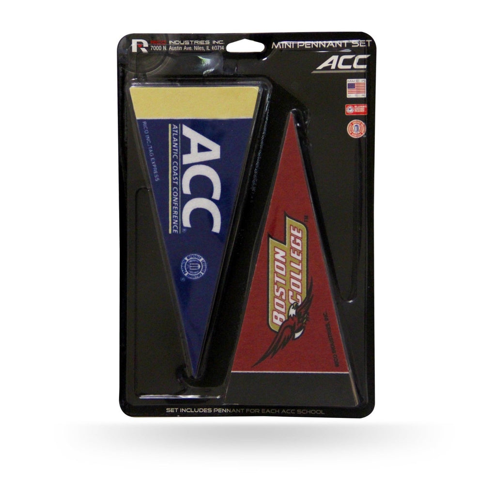 ACC Atlantic Coast Conference Mini Pennant Set 10" 15 Pc