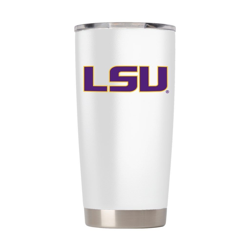 Lsu Tigers Drinkware Vacuum Insulated Tumbler White 20 Oz