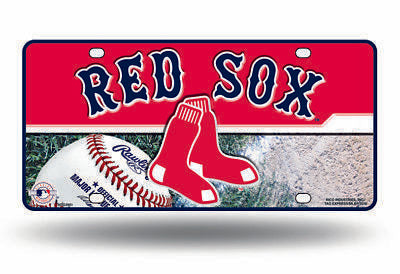 Boston Red Sox Car Tag MLB 12 x 6