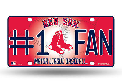 Boston Red Sox #1 Fan Car Truck Tag License Plate Mlb Baseball Metal Sign