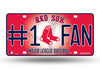 Boston Red Sox #1 Fan Car Truck Tag License Plate Mlb Baseball Metal Sign