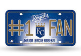 Kansas City Royals  #1 Fan Car Truck Tag License Plate Mlb Baseball Metal Sign