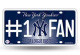 New York Yankees #1 Fan Car Tag Licence Plate MLB