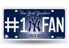 New York Yankees #1 Fan Car Tag Licence Plate MLB