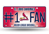 St Louis Cardinals #1 Fan Car Truck Tag License Plate Mlb Baseball Metal Sign