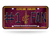 Cleveland Cavaliers #1 Fan Car Truck License Plate Nba Basketball Metal Sign