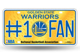 Golden State Warriors #1 Fan Car Truck License Plate Nba Basketball Metal Sign