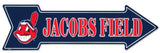 Cleveland Indians Jacobs Field Embossed Metal Arrow Sign 20