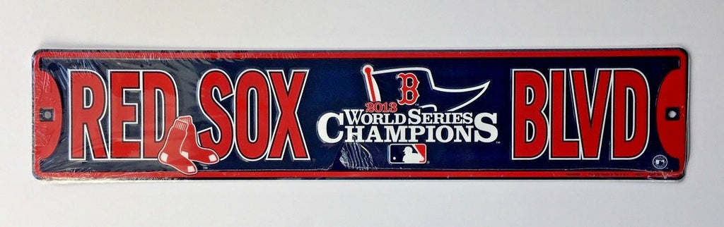 Boston Red Sox 2013 World Series Champions Street Sign 24" X 5" Embossed Metal