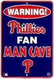Philadelphia Phillies Sign Warning Fan Man Cave Metal Parking Sign 8