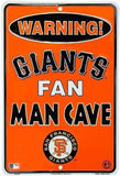 San Francisco Giants Sign Warning Fan Man Cave Metal Parking Sign 8