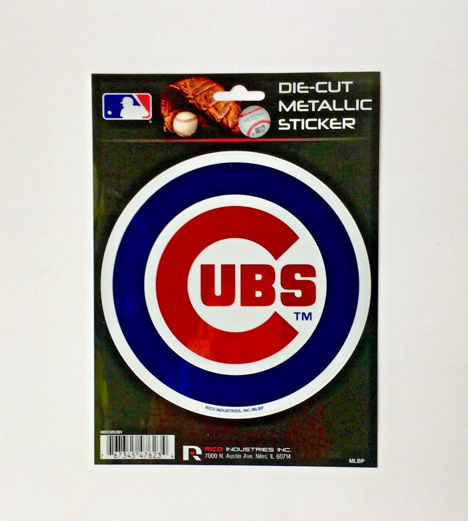 Chicago Cubs Window Decal 5.25" X 6.25" Die Cut Metallic Sticker Truck Car Logo