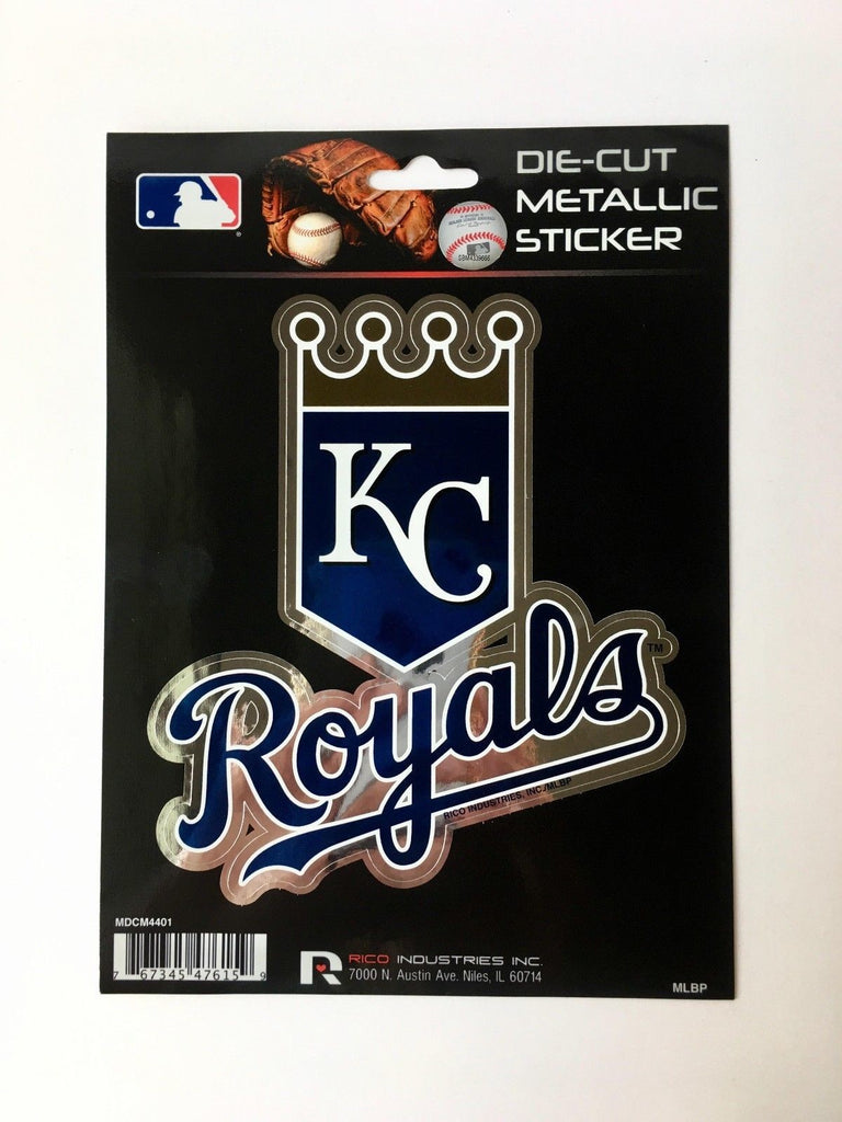 Kansas City Royals Window Decal 5.25"X 6.25" Die Cut Metallic Sticker Kc Logo