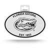 FLORIDA GATORS BLACK AND WHITE OVAL DECAL STICKER  4