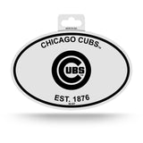 Chicago Cubs Black And White Oval Decal Sticker 4