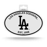 LOS ANGELES DODGERS BLACK AND WHITE OVAL DECAL STICKER 4