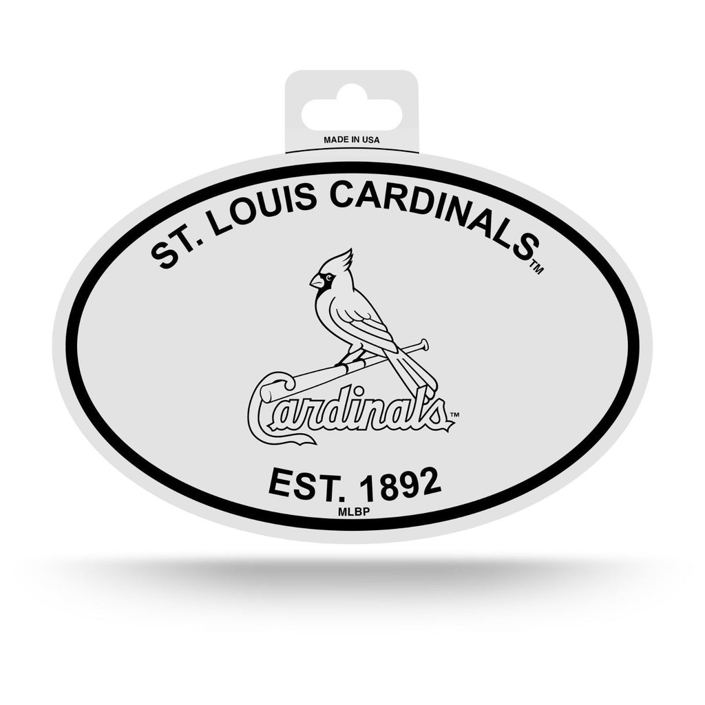 ST. LOUIS CARDINALS BLACK AND WHITE OVAL DECAL STICKER 4x 6 EST. 189 – My  Team Depot