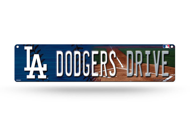 LOS ANGELES DODGERS PLASTIC STREET SIGN 4"X16" "DODGERS DRIVE" MAN CAVE BASEBALL